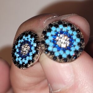Blue and turquoise  earrings